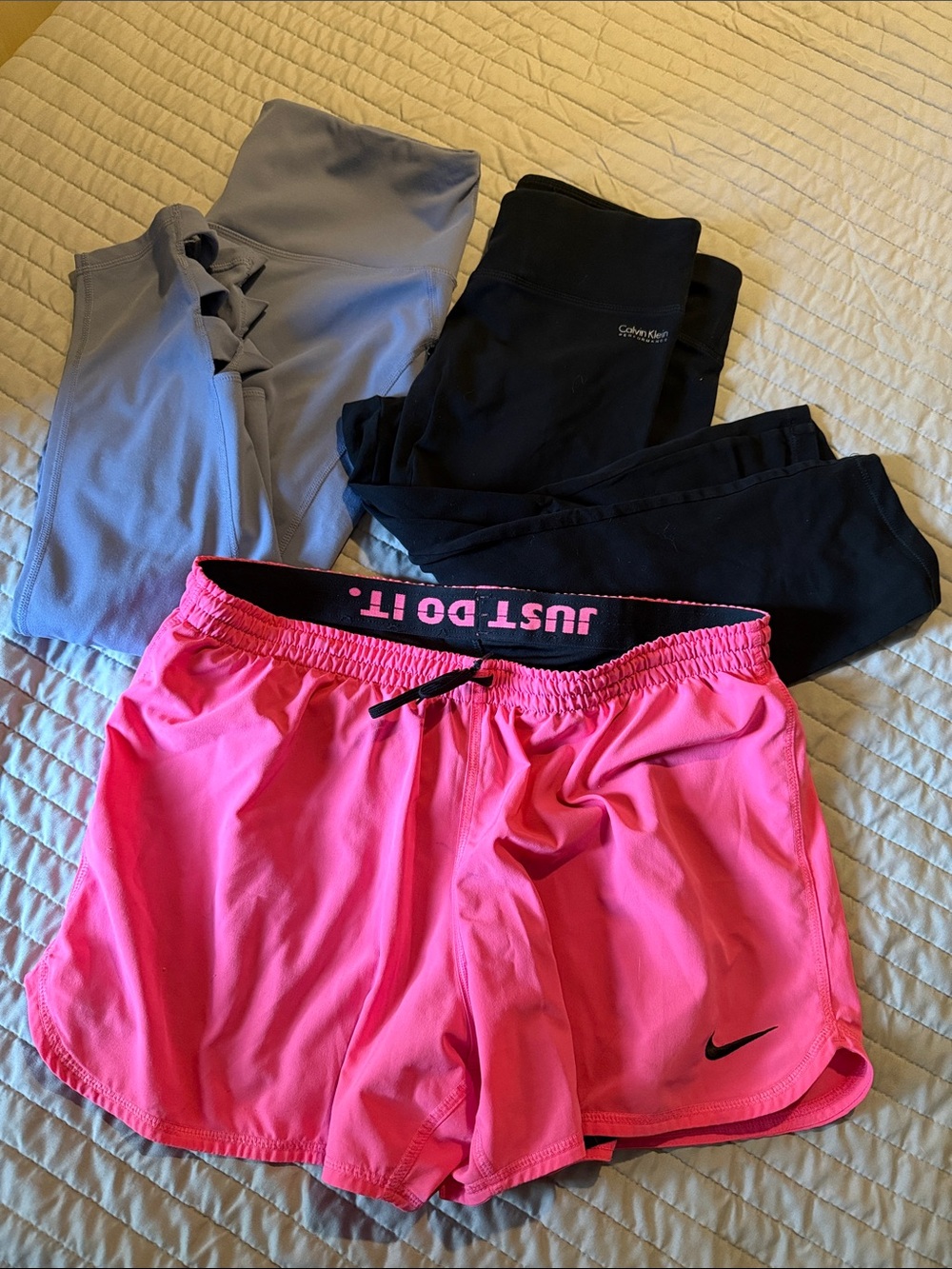 Women's Athletic Lot: 2 Leggings and 1 Nike Shorts